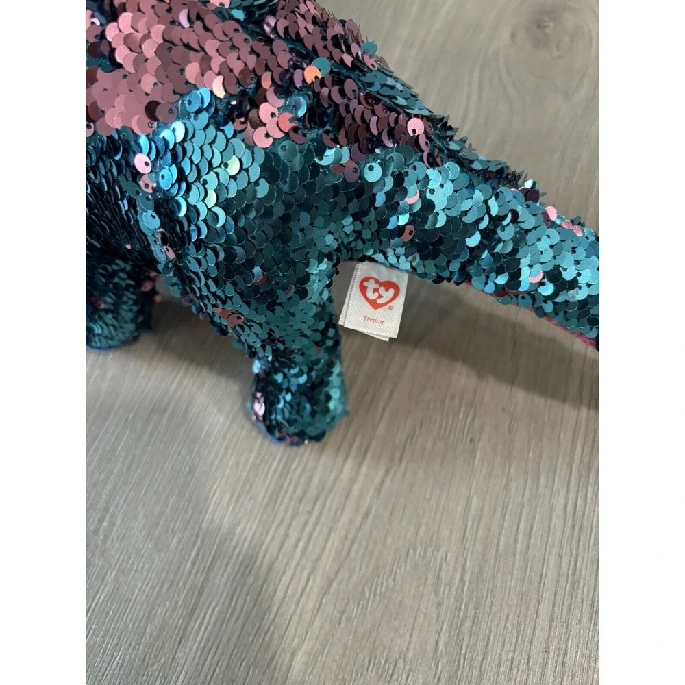 TREMOR DINOSAUR TY FLIPPABLES SEQUIN Space X‎ NASA Launch 17 in. Plush toy
